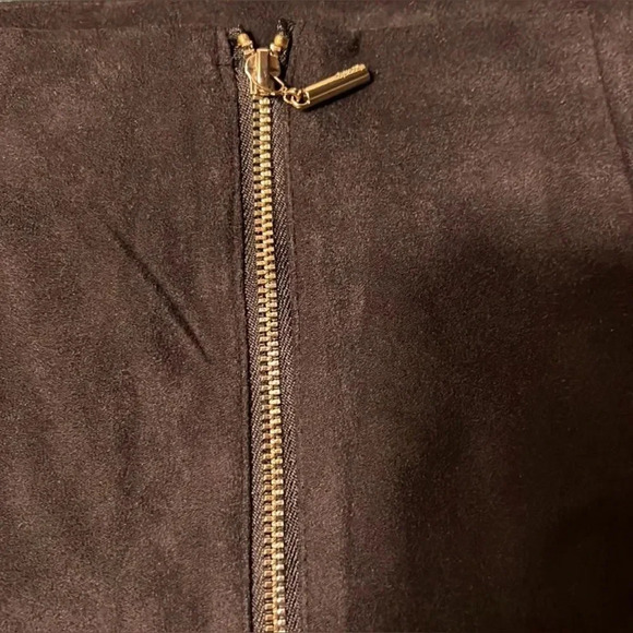 KENSIE WOMEN'S SKIRT US SMALL S BLACK STRETCH SUEDE SIDE LACE UP - Picture 5 of 8